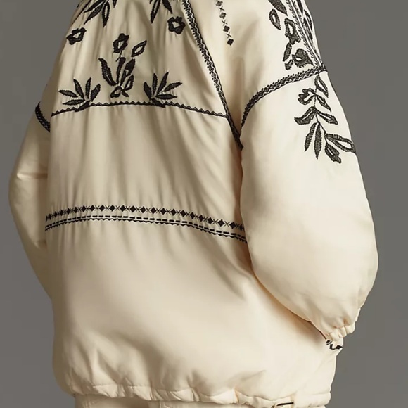 Anthropologie Embroidered Puffer Coat - Picture 6 of 8